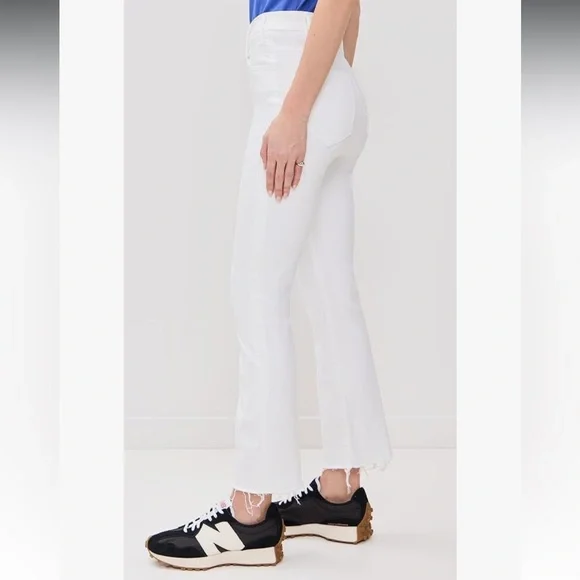 MOTHER the hustler ankle fray white jeans size 27 - Picture 13 of 14